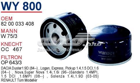 Filtr oleju Wunder WY800 cena, od 7,39 USD