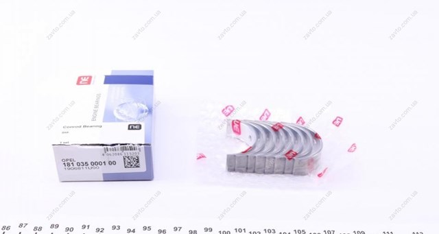 Panewki korbowodowe wału korbowego, zestaw, standardowe (STD) 181035000100 NE/NPR