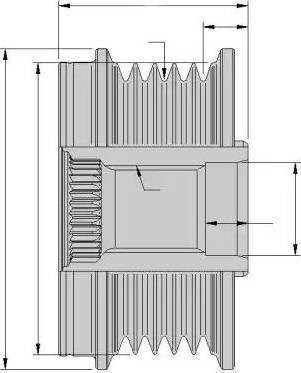 9XU358038321 HELLA koło pasowe alternatora