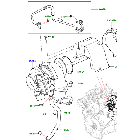 Turbina Land Rover LR140581 cena, od 570,36 USD