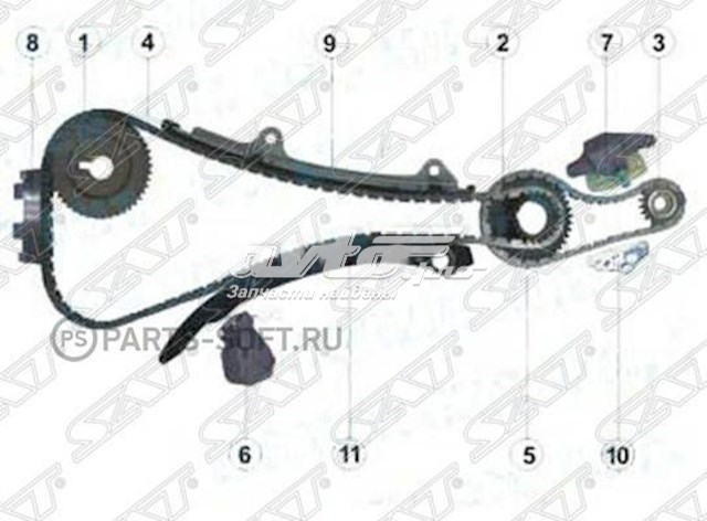 Łańcuch rozrządu SAT TKNS212G cena, od 141,17 USD