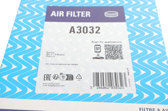 A3032 Purflux Filtr powietrza