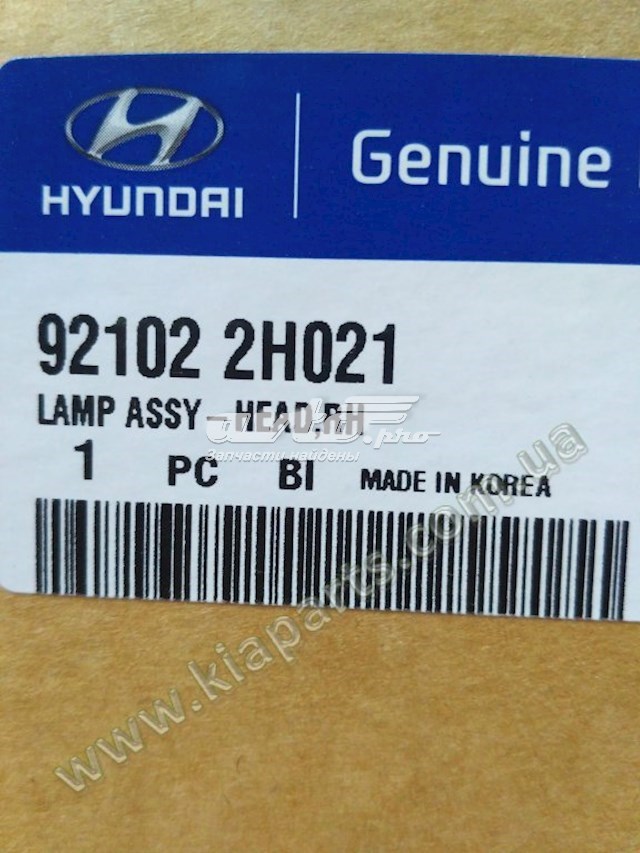 Reflektor prawy Hyundai/Kia 921022H021 cena, od 363,66 USD