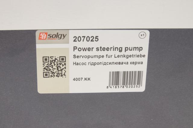 Pompa wspomagania hydraulicznego kierownicy 207025 Solgy