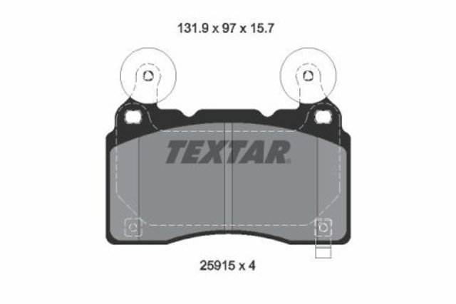 2591501 Textar klocki hamulcowe przednie tarczowe