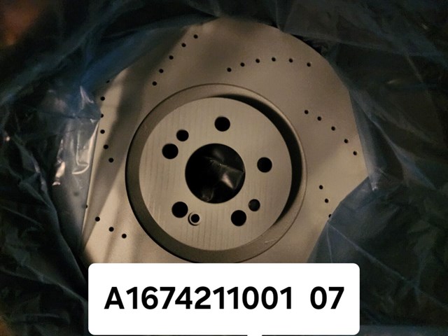 Do koszyka A167421100107 Mercedes Tarcza hamulcowa przednia