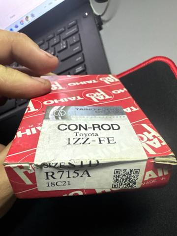 Panewki korbowodowe wału korbowego, zestaw, standardowe (STD) R715ASTD Taiho