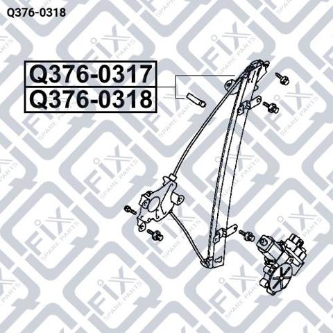 Q3760318 Q-fix Mechanizm podnoszenia szyby drzwi przednich prawych