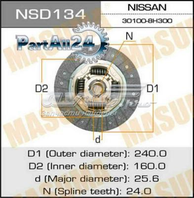 Tarcza sprzęgła Masuma NSD134 cena, od 66,57 USD