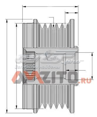 9XU 358 038-251 HELLA koło pasowe alternatora