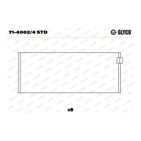 Panewki korbowodowe wału korbowego, zestaw, standardowe (STD) Glyco 7140024STD cena, od 31,38 USD