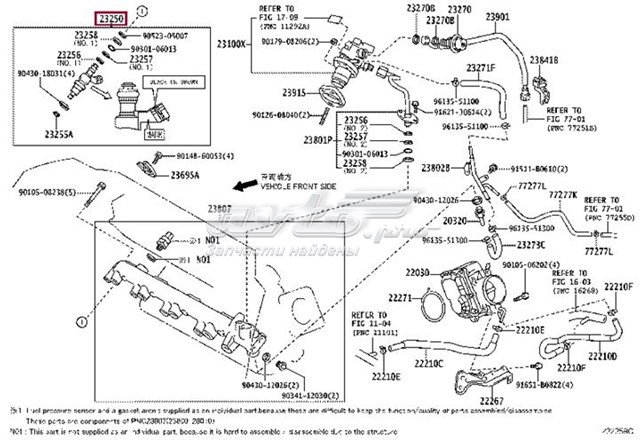 Wtryskiwacz paliwa Toyota 2320929057A0 cena, od 107,03 USD
