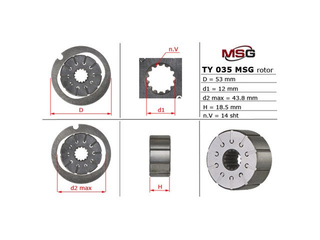 Pompa wspomagania hydraulicznego kierownicy MSG TY027 cena, od 177,55 USD