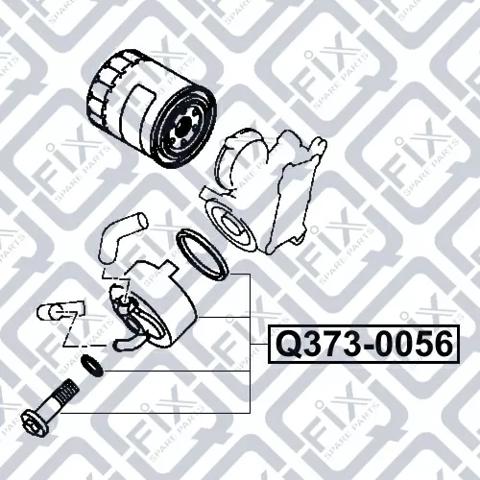 Chłodnica oleju, pod filtrem Q3730056 Q-fix