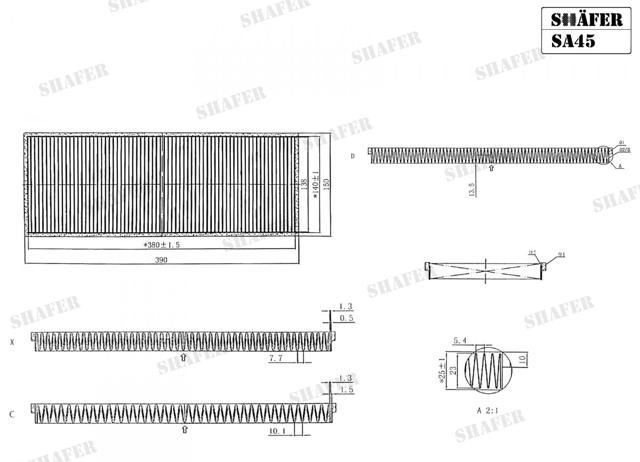 Do koszyka SA45 Shafer Filtr kabiny
