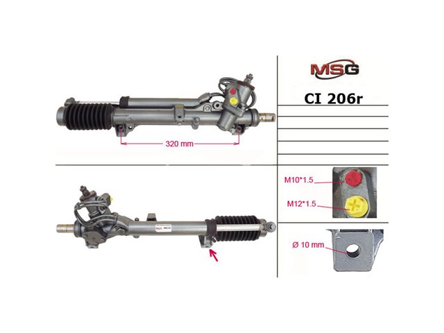 Do koszyka CI205R MSG Rebuilding Listwa kierownicza (maglownica)
