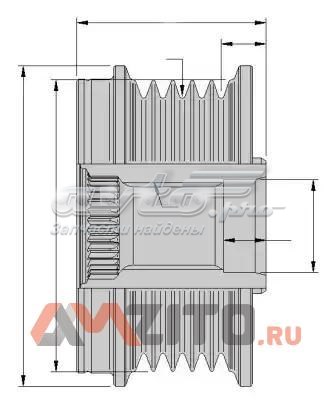 9XU 358 038-681 HELLA koło pasowe alternatora