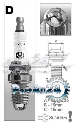 DX15LTC1 Brisk Świeca zapłonowa
