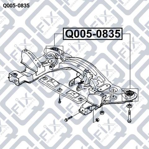 Do koszyka Q0050835 Q-fix Silentblock tylnej belki