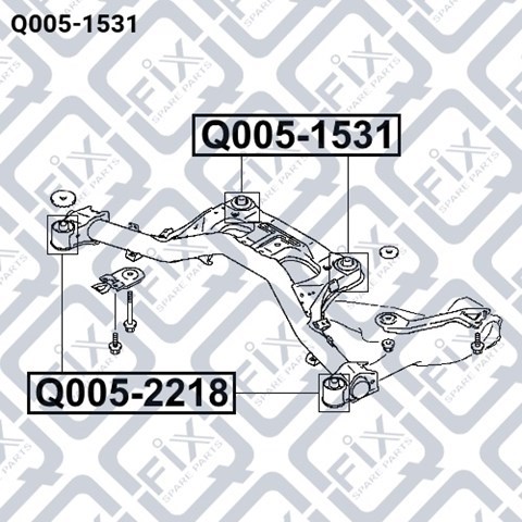 Q0051531 Q-fix Silentblock tylnej belki