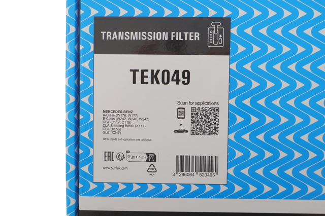 Filtr automatycznej skrzyni biegów Purflux TEK049 cena, od 62,11 USD