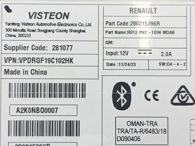Do koszyka 280215396R Renault (RVI) 