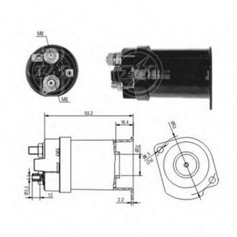 ZM556 ZM elektromagnes rozrusznika