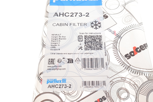 AHC2732 Purflux Filtr kabiny