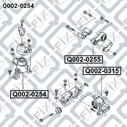Poduszka (podpora) silnika prawa Q0020254 Q-fix