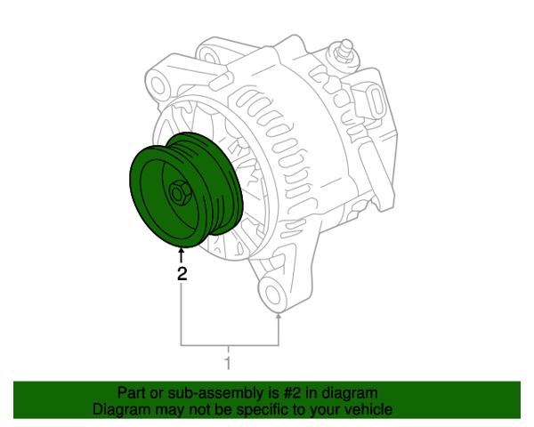 Koło pasowe alternatora Toyota 274150W063 cena, od 72,21 USD