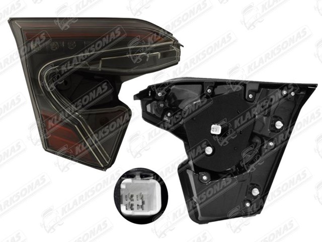 Lampa zespolona tylna lewa wewnętrzna Toyota 81590F4021 cena, od 200,90 USD