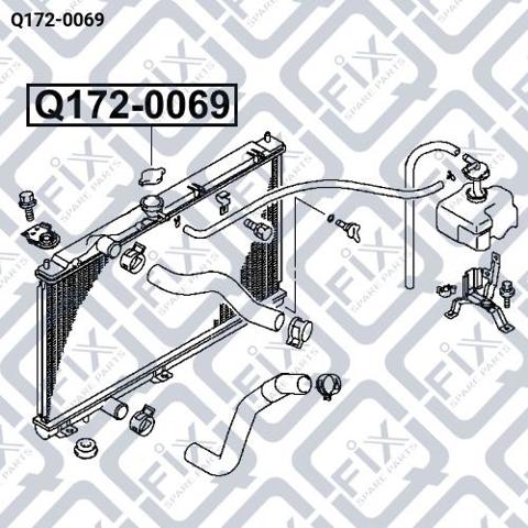 Do koszyka Q1720069 Q-fix Pokrywa (korek) chłodnicy