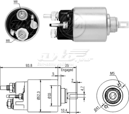 ZM6271 ZM elektromagnes rozrusznika