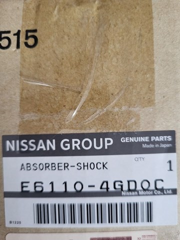 Amortyzator przedni Nissan/Infiniti E61104GD0C cena, od 184,74 USD