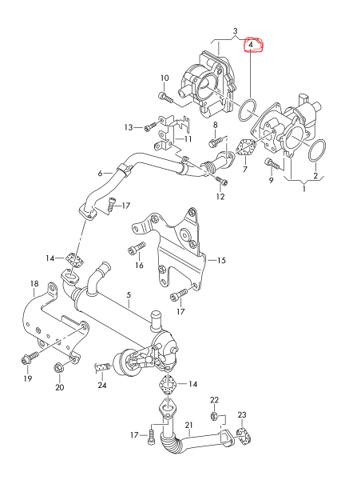 Uszczelka przepustnicy VAG WHT002223