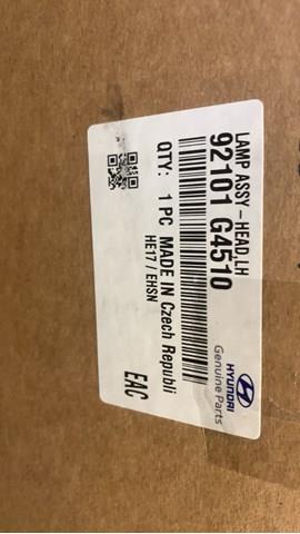 92101G4510 Hyundai/Kia Reflektor lewy