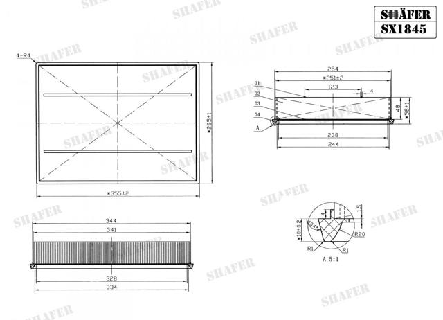 Filtr powietrza Shafer SX1845 cena, od 13,06 USD
