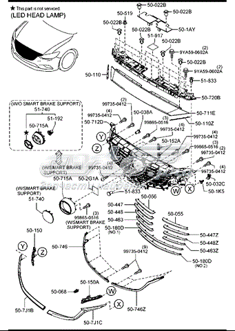 Do koszyka GHR651730 Mazda Emblemat na maskę