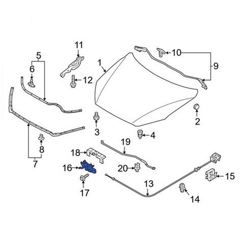 Zamek maski Mazda CX-3 SUV (DK) (2015 - 2026) cena, od 37,28 USD