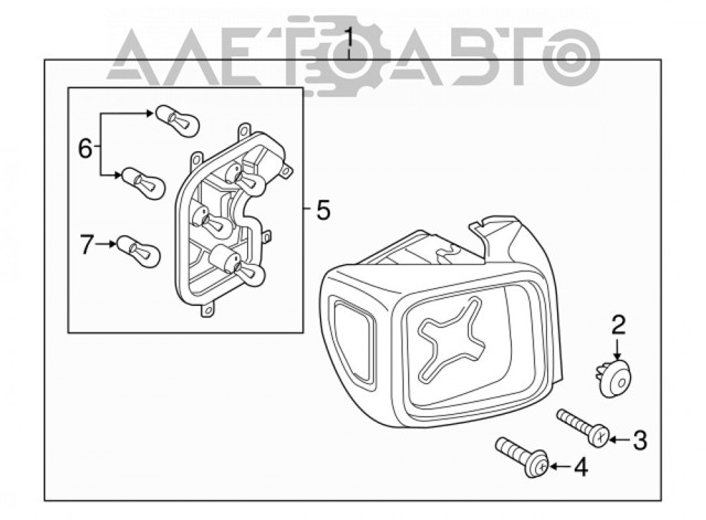 Lampa zespolona tylna lewa do Jeep Grand Cherokee LIMITED 