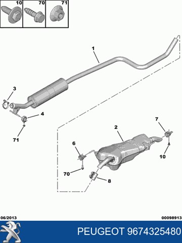 9674325480 Peugeot/Citroen Poduszka mocowania tłumika