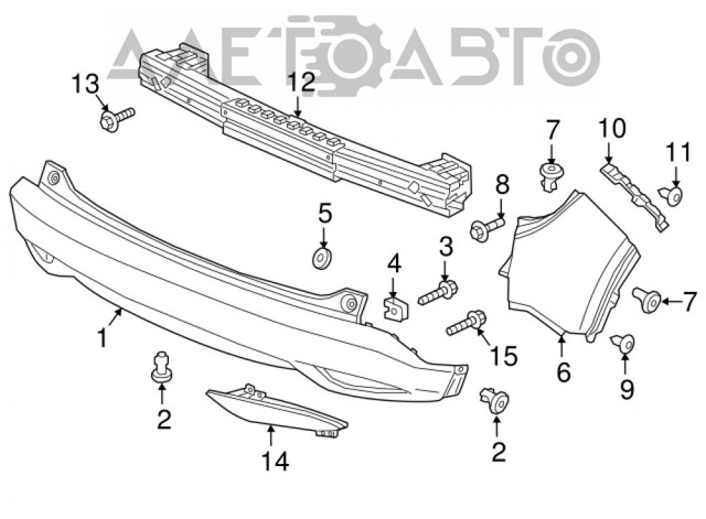 Do koszyka 04715T7WA90 Honda Zderzak tylny
