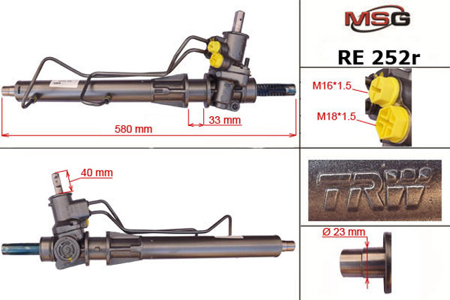 Do koszyka RE252R MSG Rebuilding Listwa kierownicza (maglownica)