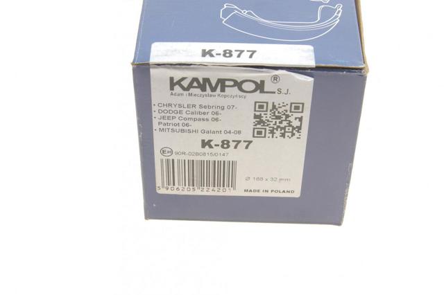 Klocki hamulca ręcznego Kampol K877