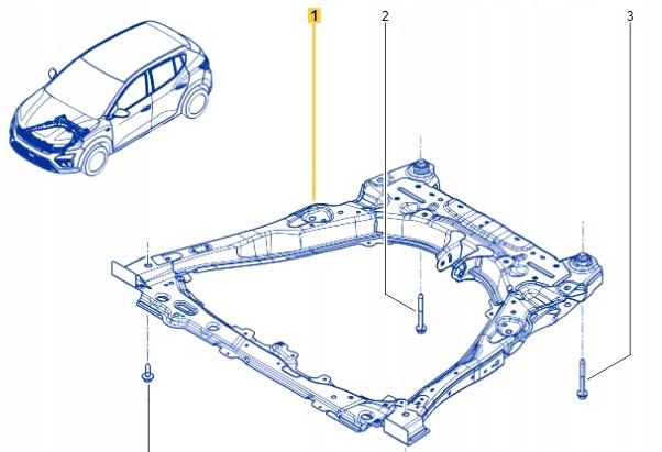 544015694R Renault (RVI) Korpus osi przedniej