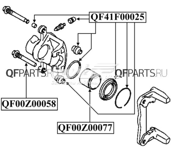 Do koszyka QF04E00043 Quattro Freni Przewód hydraulicznego układu wspomagania wysokiego ciśnienia, od pompy do maglownicy (mechanizmu)