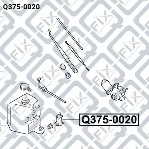 Pompka spryskiwacza szyby przedniej Q-fix Q3750020 cena, od 9,21 USD