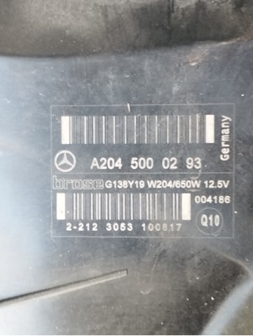 Do koszyka A2045400788 Mercedes Dyfuzor chłodnicy, w komplecie z silnikiem i wirnikiem