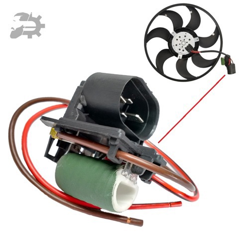 Wentylator elektryczny układu chłodzenia kompletny (silnik+wirnik) DF12714 Detali IF
