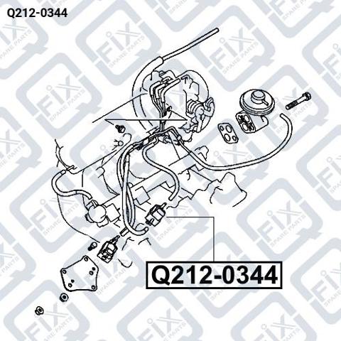 Zawór elektromagnetyczny regulacji klapy EGR Q2120344 Q-fix